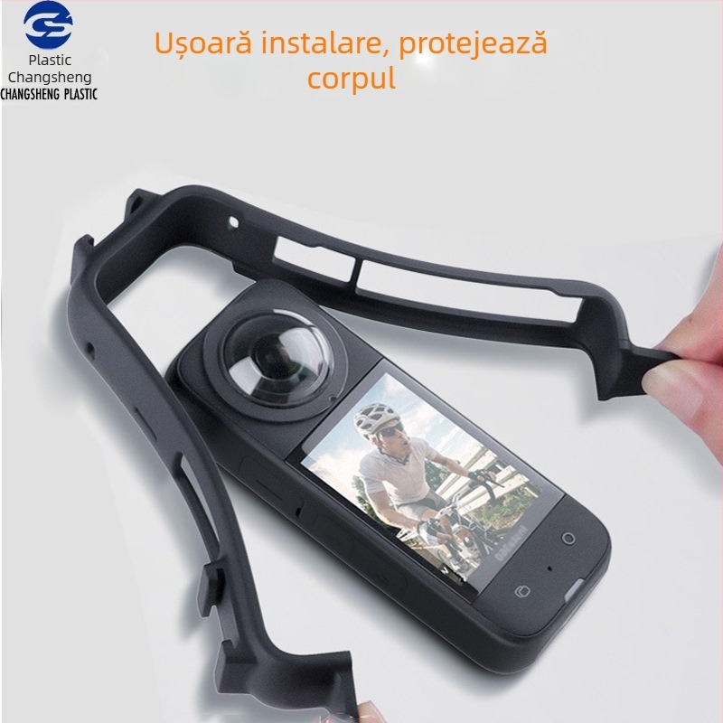 Carcasă protectoare Insta360 One X3 CS2340B, PC+ABS și siliciu, ramă rezistentă la căderi, compatibilă cu One X3