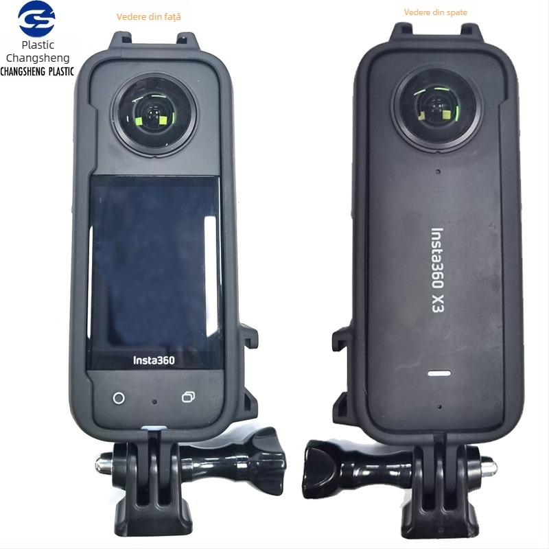 Carcasă protectoare Insta360 One X3 CS2340B, PC+ABS și siliciu, ramă rezistentă la căderi, compatibilă cu One X3