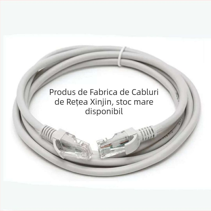 Cablu de rețea Categoria 5 cu conector RJ-45 pentru router, Xinjin N66, cupru fără oxigen și aluminiu acoperit cu cupru, diametru 5.0, viteză 100-600 MB/s