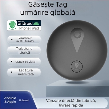 F18B GPS Tracker pentru animale de companie, genți și vehicule — Urmărire globală, Navigație pe hartă, Asociere multiplă a utilizatorilor, Redare sunet, Atașare la breloc