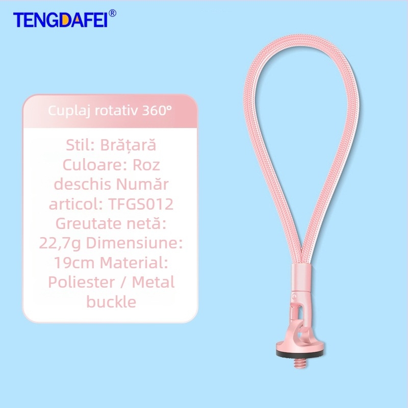 Bandă pentru cameră de acțiune Insta360 X4/AcePro/X5/Go3/RS – poliester cu cataramă metalică, sfoară anti-pierdere, imprimare logo personalizat