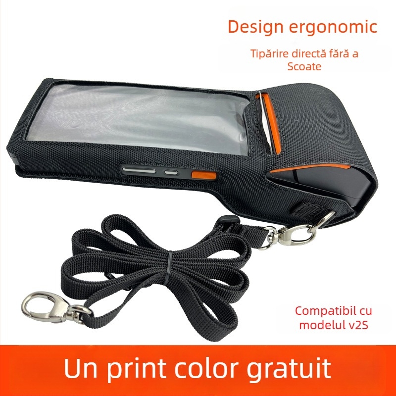 Husă protectoare pentru terminal POS portabil cu husă rezistentă la apă și curea de umăr (Model V2-333; Marcă Spring pie; Compatibil cu PDA, cititor RFID, POS; Origine Shenzhen; Procesare OEM)