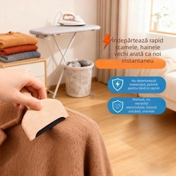 Îndepățător de scame pentru pulovere din lână — pieptene pentru cașmir, perie electrică de curățare, îndepărtător de păr pentru animale (Material: Lemn; Brand: Friendly; Stil: Modern simplu; Categorie: Role de păr, îndepărtare scame)