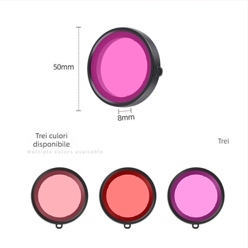 Carcasă etanșă pentru DJI Osmo Action 5 Pro/4/3, din acrilic, adâncime 45 m, cu filtru