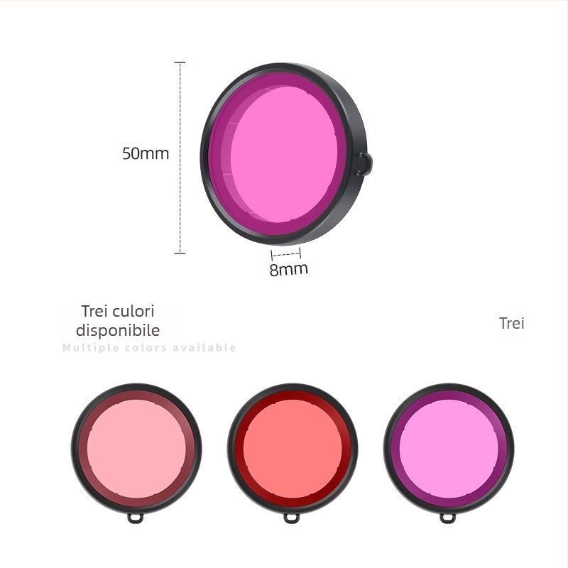 Carcasă etanșă pentru DJI Osmo Action 5 Pro/4/3, din acrilic, adâncime 45 m, cu filtru