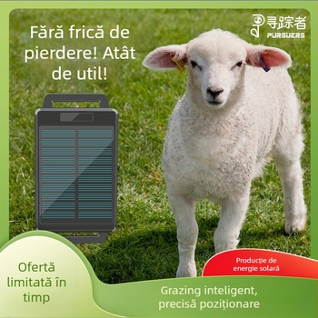 TYNY065 Locator GPS pentru animale mari, poziționare 4G, precizie 3 m, alarme: pană de curent, alarmă mobilă, alarmă de incintă, încărcare solară