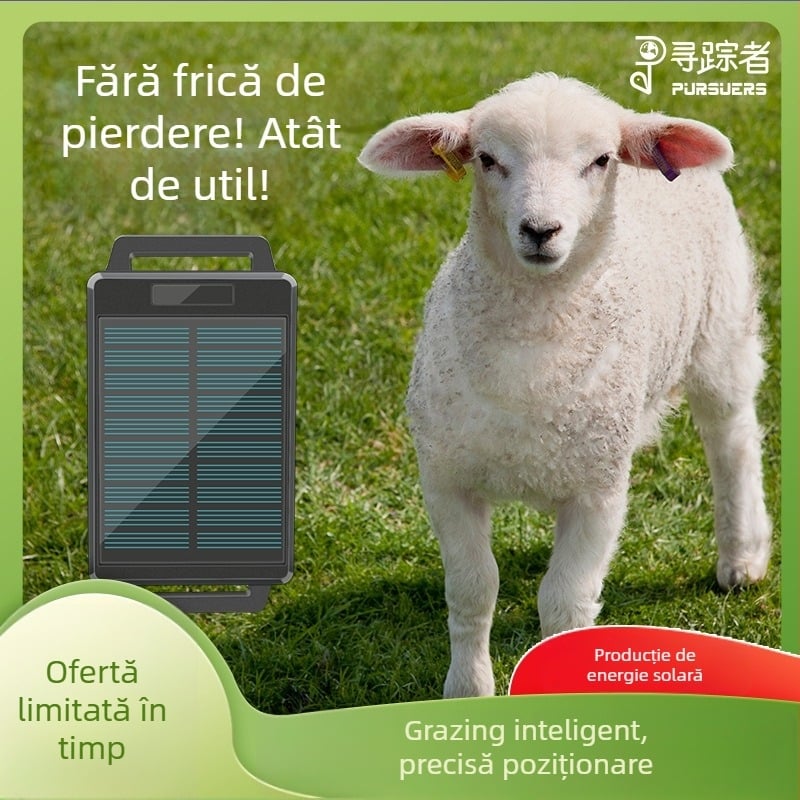 TYNY065 Locator GPS pentru animale mari, poziționare 4G, precizie 3 m, alarme: pană de curent, alarmă mobilă, alarmă de incintă, încărcare solară