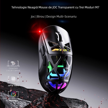 Mouse de gaming wireless, DPI 3500, baterie reîncărcabilă de 500 mAh, interfață USB, rază de până la 10 m.