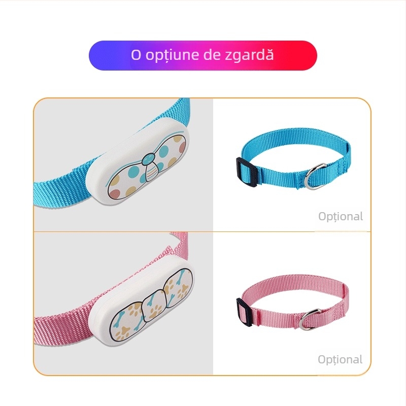 Guler de urmărire GPS pentru animale B21, precizie GPS 5–10 m, alarme vibrare, SOS și gardă, impermeabil, dimensiuni 65×27×16 mm