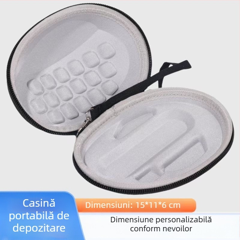 Husă de depozitare pentru mouse wireless de gaming Logitech MX Master 3/3S, MX2S și G502X — materiale: nailon, EVA, spumă densă, țesătură; confecție: cusătură și termoformare; capacitate de încărcare: 5 kg