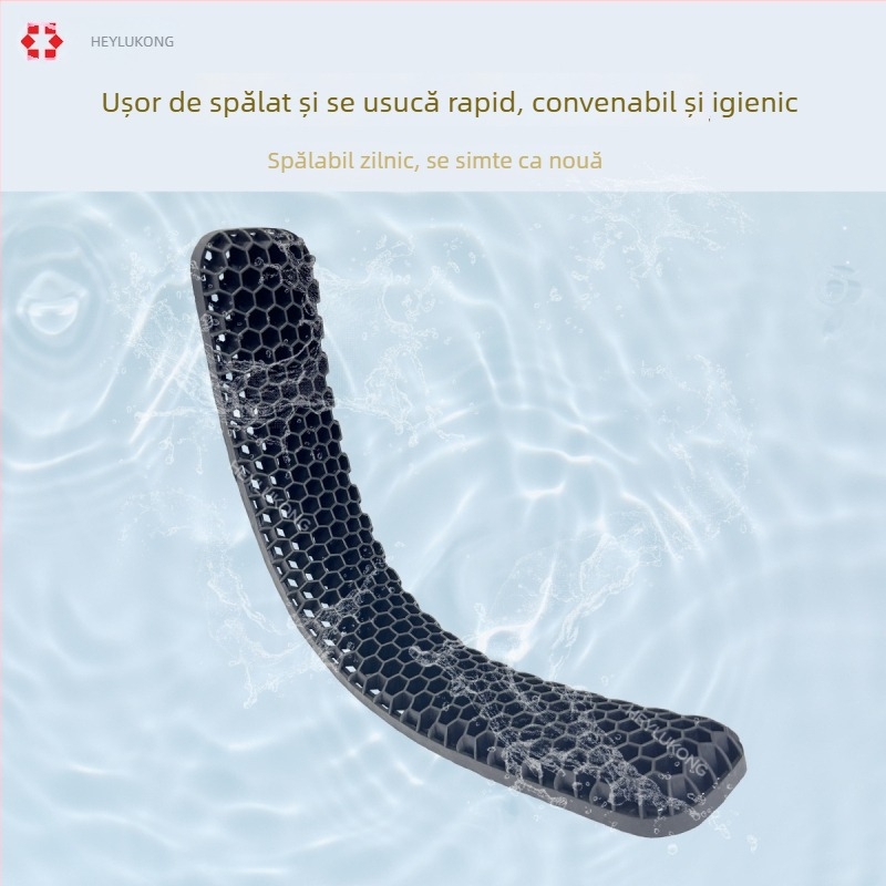 Padă de încheietură pentru mouse cu gel TPE, cu două fețe, structură fagur gol, ușor de curățat, 0,2 kg