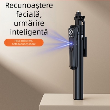 Baston pentru selfie cu urmărire AI, stabilizator 360°, recunoaștere facială AI, difuzare live, corp din aliaj de aluminiu
