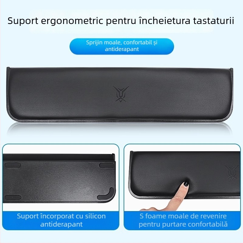 Suport pentru încheietura mâinii pentru tastatură mecanică, suprafață anti alunecare, compatibil cu tastele 87/98/99/104, potrivit pentru gaming și tastare, personalizabil