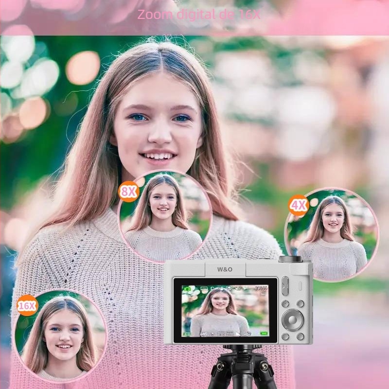 Cameră digitală pentru copii cu design rezistent la căderi, senzor CMOS 14MP, zoom optic 3x, ecran rotativ de 3,0 inch, stabilizare electronică a imaginii