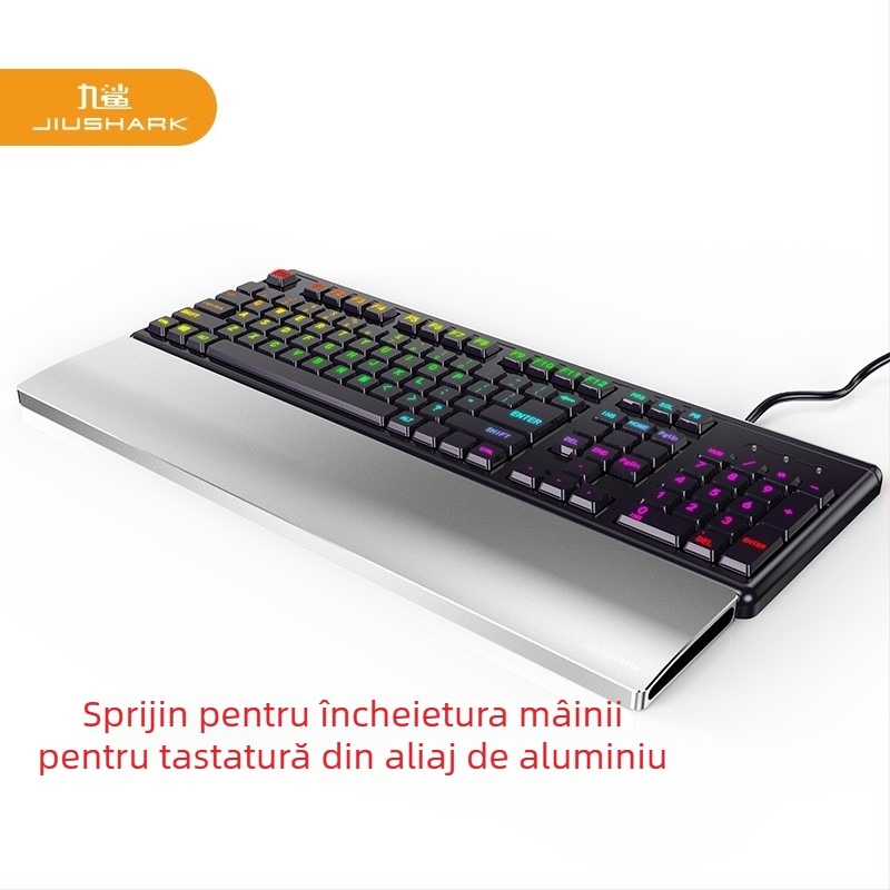 Suport pentru încheietura mâinii pentru tastatură – JSJ-1; 549 g; aliaj de aluminiu; impermeabil; antiderapant