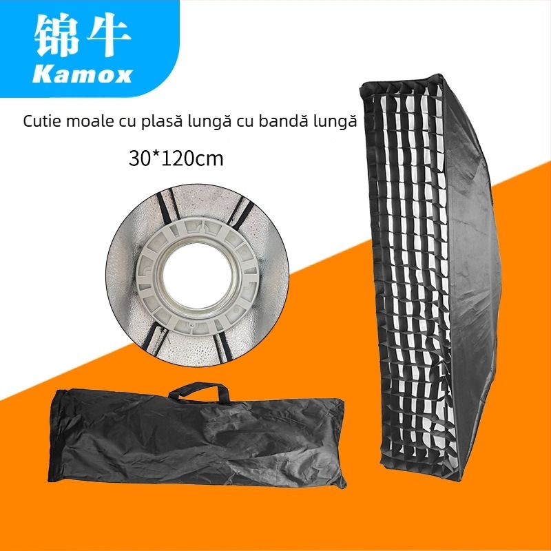 Softbox pentru fotografie din aliaj de aluminiu; potrivit pentru iluminare de umplere și transmisie în direct; greutate 1 kg