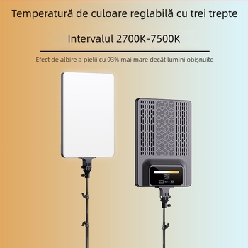 Langqi XLY025 panou LED pentru iluminat de studio, 160W, intensitate reglabilă, rază de 6 m, telecomandă inclusă.