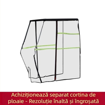 Acoperiș pentru tricicletă electrică cu capac frontal, cortină de ploaie separată și protecție complet închisă împotriva ploii