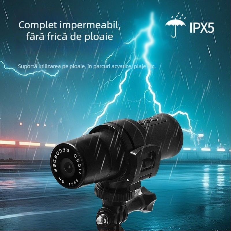 Cameră de acțiune 2K HD pentru motociclete și vehicule electrice — cameră portabilă pentru înregistrări în timpul plimbării