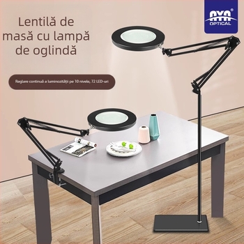 Lupa de birou cu iluminare, 20x, pentru gravură manuală a modelelor și reparații electronice.