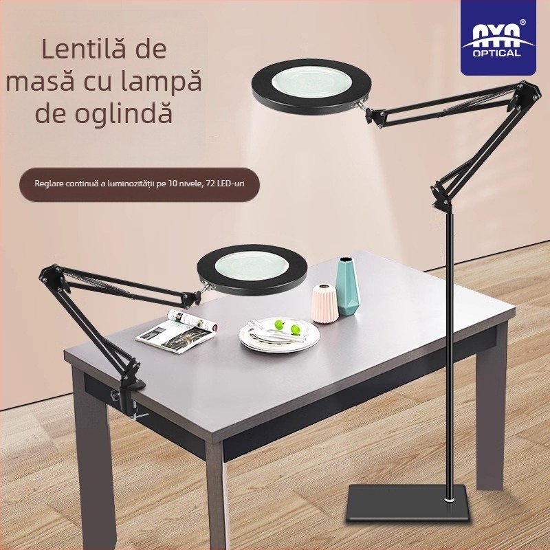 Lupa de birou cu iluminare, 20x, pentru gravură manuală a modelelor și reparații electronice.