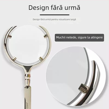 Lupa de mână în stil antic, din metal masiv, 20x mărire, oțel inoxidabil