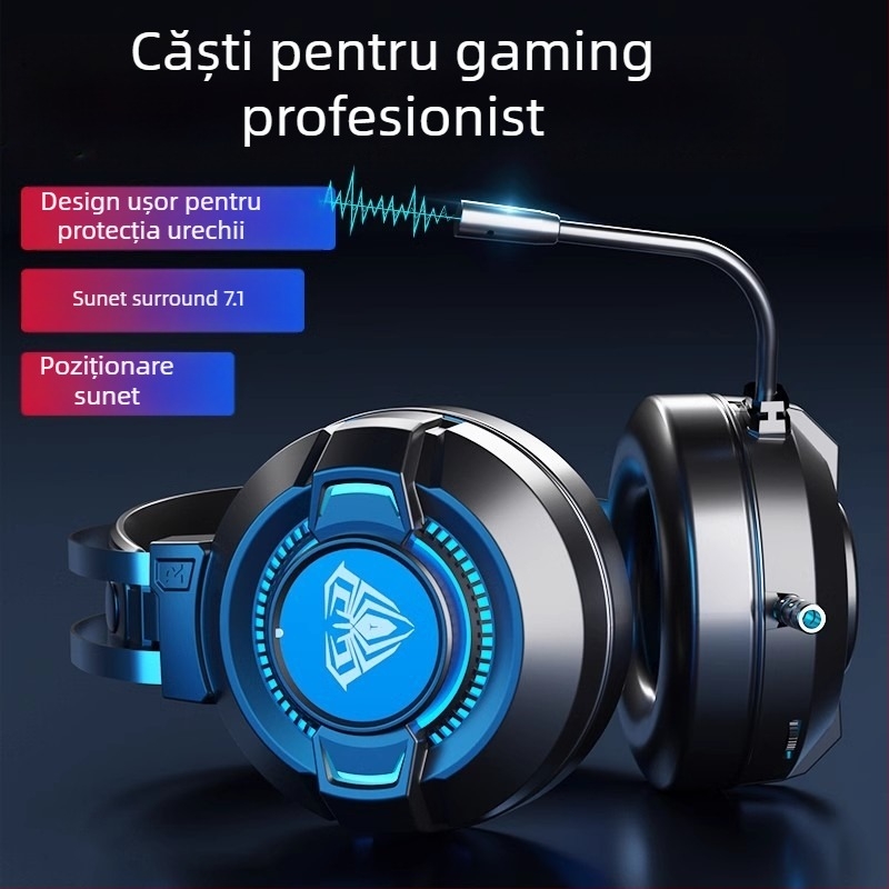 Tarantula S602 căști de gaming cu fir USB 7.1 canale cu microfon pentru PC