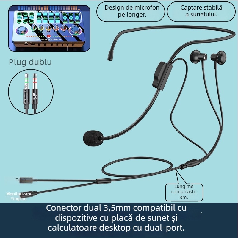 Warstown SK Series căști cu fir, carcasă metalică, design în stil gât, semi-in-ear, 3.5 mm jack, 32 Ω, 20–20000 Hz, cablu 2–3 m