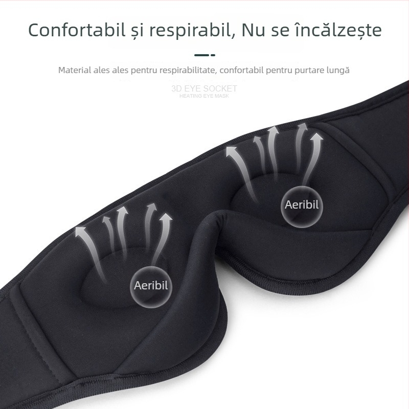 Mască de ochi 3D cu cască Bluetooth 5.0 - fără fir, de purtat pe cap, sunet stereo, rază 10 m, autonomie baterie peste 8 ore