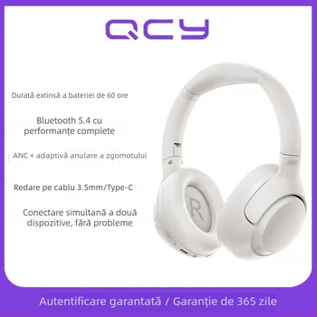 QCY H3 căști Bluetooth montate pe cap cu ANC, adevărate fără fir pentru sport, rază 5 m, Bluetooth 5.0