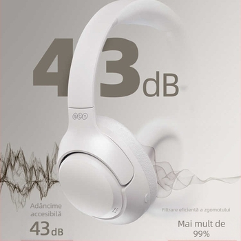 QCY H3 căști Bluetooth montate pe cap cu ANC, adevărate fără fir pentru sport, rază 5 m, Bluetooth 5.0