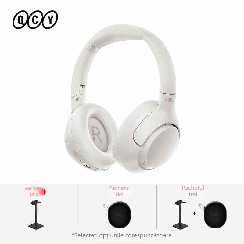 QCY H3 căști Bluetooth montate pe cap cu ANC, adevărate fără fir pentru sport, rază 5 m, Bluetooth 5.0