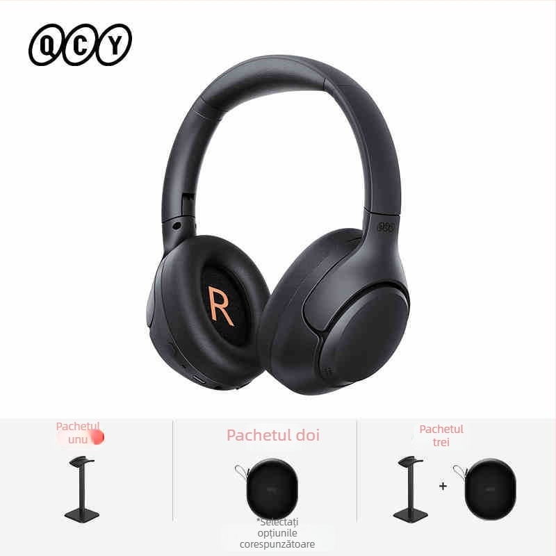 QCY H3 căști Bluetooth montate pe cap cu ANC, adevărate fără fir pentru sport, rază 5 m, Bluetooth 5.0