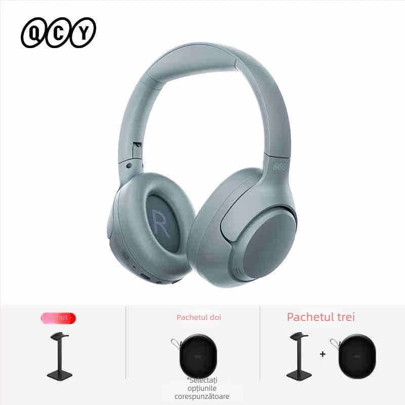 QCY H3 căști Bluetooth montate pe cap cu ANC, adevărate fără fir pentru sport, rază 5 m, Bluetooth 5.0