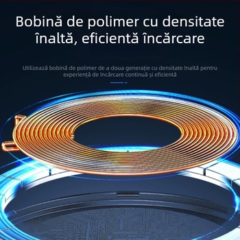 Încărcător wireless 15W, încărcare rapidă QC 3.0, 2A ieșire, suport birou cu display digital
