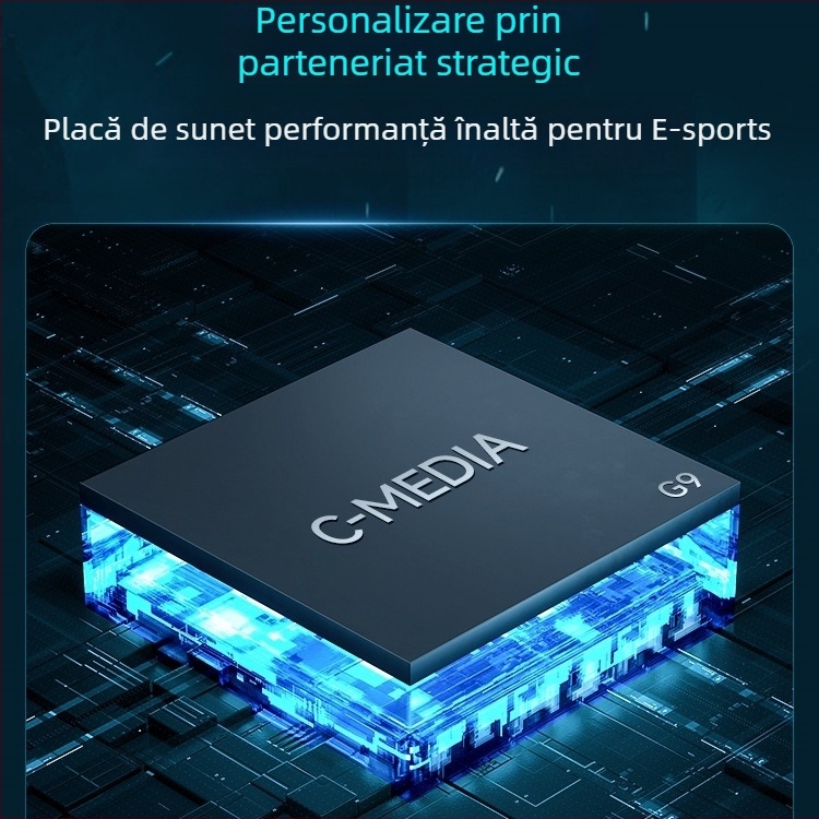 Căști gamer G9 Pro — Bluetooth wireless în trei moduri, cu microfon, pentru PC