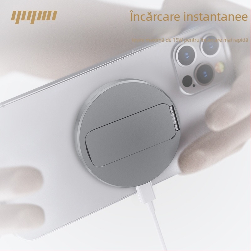 Suport încărcare wireless magnetic – 15W, certificat Qi2MPP, compatibil MagSafe pentru iPhone 13/14/15
