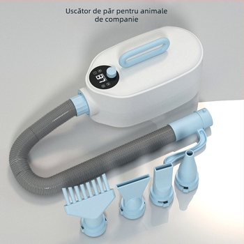 Uscător cu aer cu apă pentru animale de companie, baie pentru pisici și câini, putere mare, funcționare silențioasă, 2000W+, motor DC, fir de încălzire spiral, 220V, model Habasi1, cu patru duze, protecție la supraincălzire