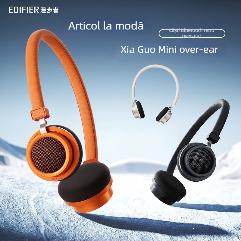 Edifier Doo Ace headset Bluetooth retro, design ușor, mod Lavalier, Bluetooth 6.0, autonomie 4–8 ore, rezistent la apă pentru utilizare zilnică