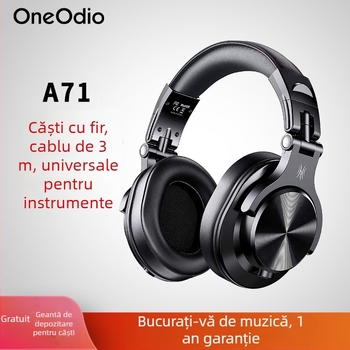 OneOdio căști de monitor DJ cu fir, cu microfon, frecvență 20–20 kHz, impedanță 32 Ω, conector 3,5/6,3 mm, cablu 3 m