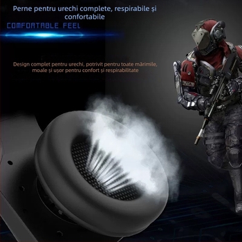 K902 headset de gaming cu fir, microfon, 50 mm difuzoare, 20 Hz–20 kHz, 32 Ω