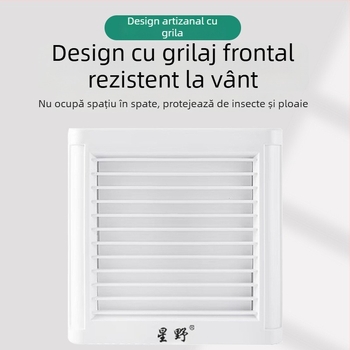 Ventilator de baie cu lame frontale, montaj tip fereastră din sticlă, 220 V, 15/18/25 W, control mecanic