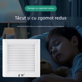 Ventilator de baie cu lame frontale, montaj tip fereastră din sticlă, 220 V, 15/18/25 W, control mecanic
