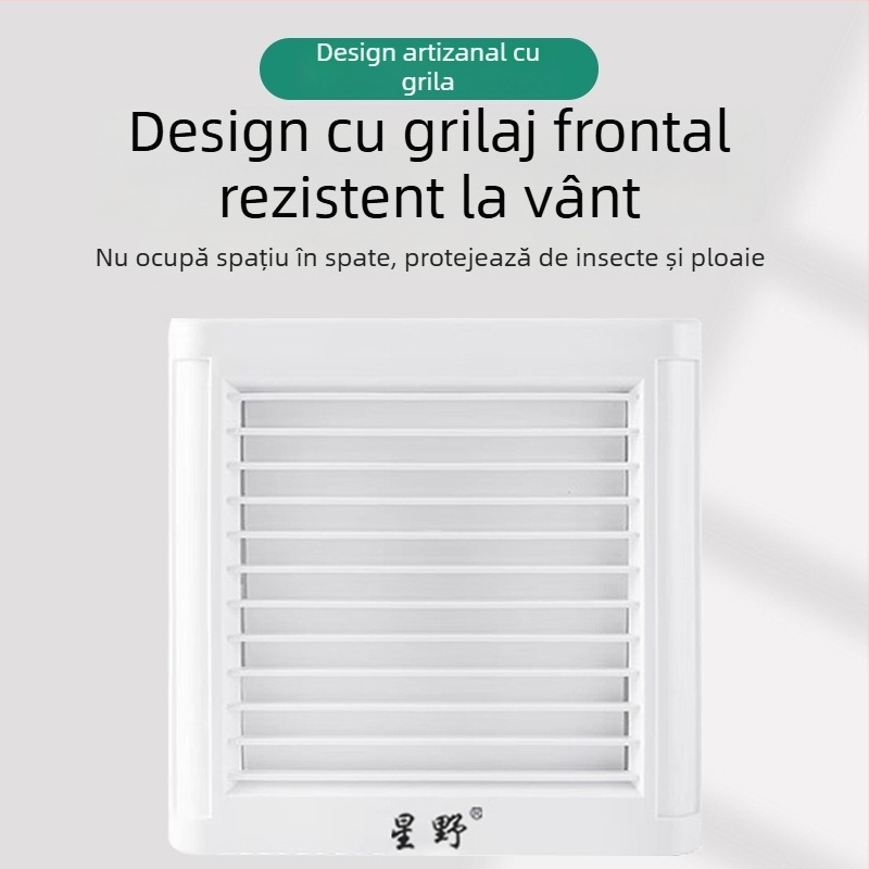 Ventilator de baie cu lame frontale, montaj tip fereastră din sticlă, 220 V, 15/18/25 W, control mecanic
