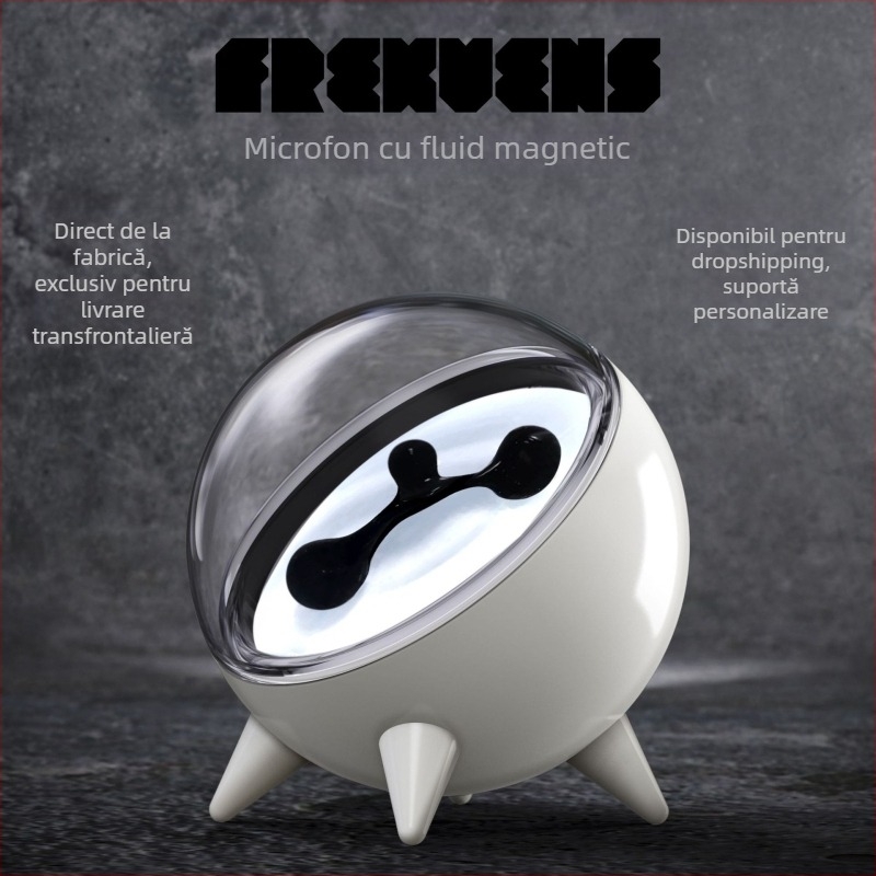 Lampă portabilă cu captare a sunetului, alimentare USB-C, baterie încorporată 2000–4000mAh, 6W, răspuns în frecvență 60Hz-15kHz, iluminare