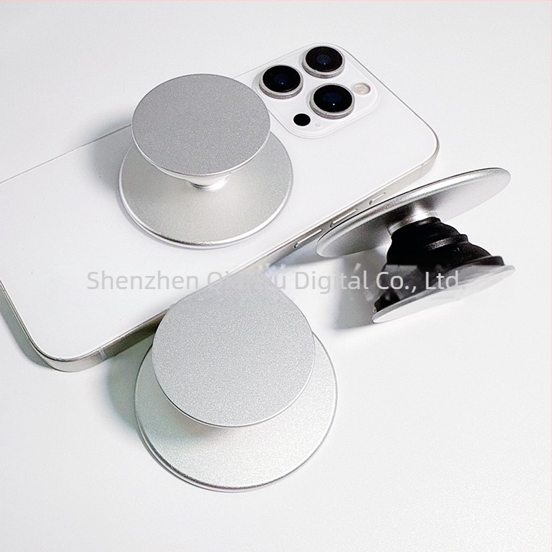 Suport magnetic Snap-On pentru telefon – ultra-subțire, ABS + TPU, magnet puternic, șasiu metalic; pentru utilizare de birou și selfie