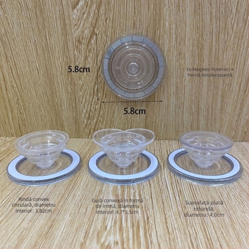 MX Suport snap-on transparent magnetic pentru telefon, acrilic, universal, detașabil