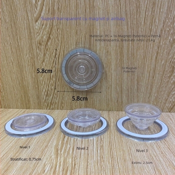 MX Suport snap-on transparent magnetic pentru telefon, acrilic, universal, detașabil