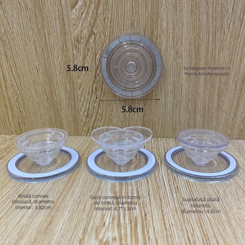 MX Suport snap-on transparent magnetic pentru telefon, acrilic, universal, detașabil