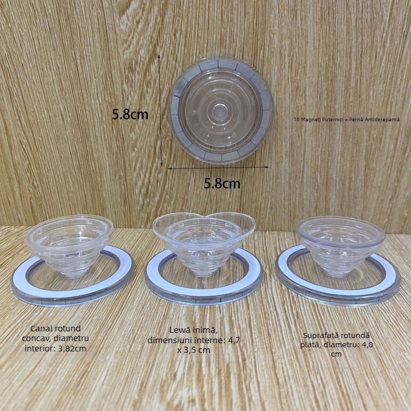 MX Suport snap-on transparent magnetic pentru telefon, acrilic, universal, detașabil